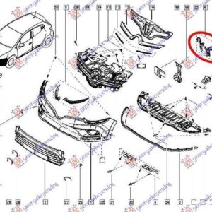 670104250 Renault Clio 2016-2019 | Βάση Μάσκας