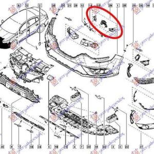 673604285 Renault Megane Sedan 2016- | Βάσεις Προφυλακτήρα Εμπρός