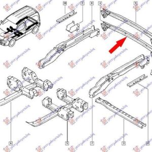 537003855 Mercedes-Benz Citan 2013-2021 | Τραβέρσα Προφυλακτήρα Πίσω