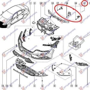 677004285 Renault Talisman Sedan/Grandtour 2015- | Βάσεις Προφυλακτήρα Εμπρός