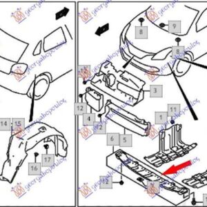 801000835 Suzuki Baleno 2016- | Ποδιά Προφυλακτήρα Εμπρός