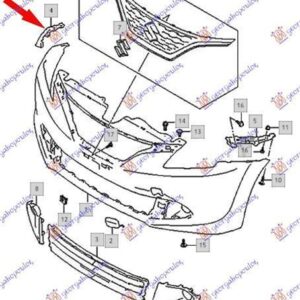 801004286 Suzuki Baleno 2016- | Βάση Προφυλακτήρα Εμπρός Δεξιά