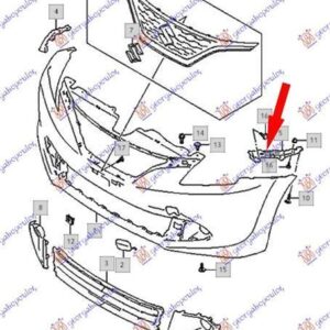 801004287 Suzuki Baleno 2016- | Βάση Προφυλακτήρα Εμπρός Αριστερή