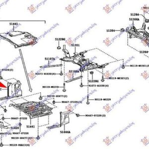 829500831 Toyota C-HR 2016-2019 | Ποδιά Μηχανής Δεξιά