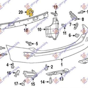 832204303 Toyota Rav 4 2016-2019 | Βάση Τραβέρσας Πίσω Δεξιά