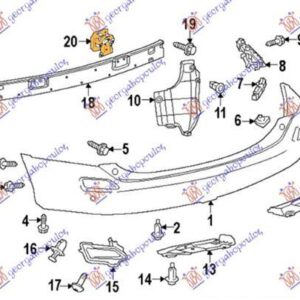 832104304 Toyota Rav 4 2012-2016 | Βάση Τραβέρσας Πίσω Αριστερή