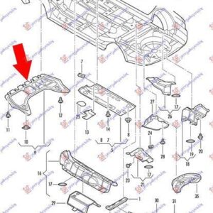 880100830 VW Beetle 2016- | Ποδιά Μηχανής Εμπρός