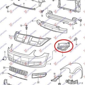 880004271 VW New Beetle 2011-2016 | Βάση Φανού Εμπρός Δεξιά