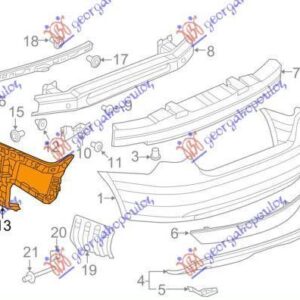 883004302 VW Jetta 2010-2014 | Βάση Προφυλακτήρα Πίσω Αριστερή