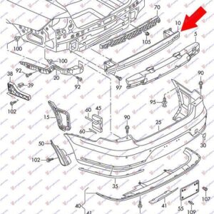 884003850 VW Passat 2011-2015 | Τραβέρσα Προφυλακτήρα Πίσω