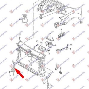 887100270 VW Caddy 2015-2020 | Τραβέρσα Μετώπης