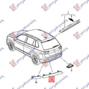 889206104 VW Tiguan Allspace/XL 2017-2021 | Αντανακλαστικό Προφυλακτήρα Πίσω Αριστερό