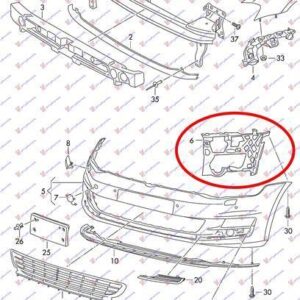 892204281 VW Golf Variant/Alltrack 2013-2017 | Βάση Προφυλακτήρα Εμπρός Δεξιά