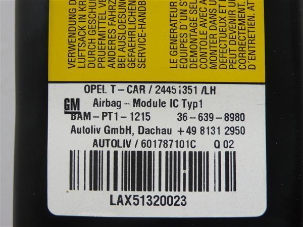 OPAS0503641 Opel Astra 2004-2010 | Αερόσακος Ουρανού Αριστερός